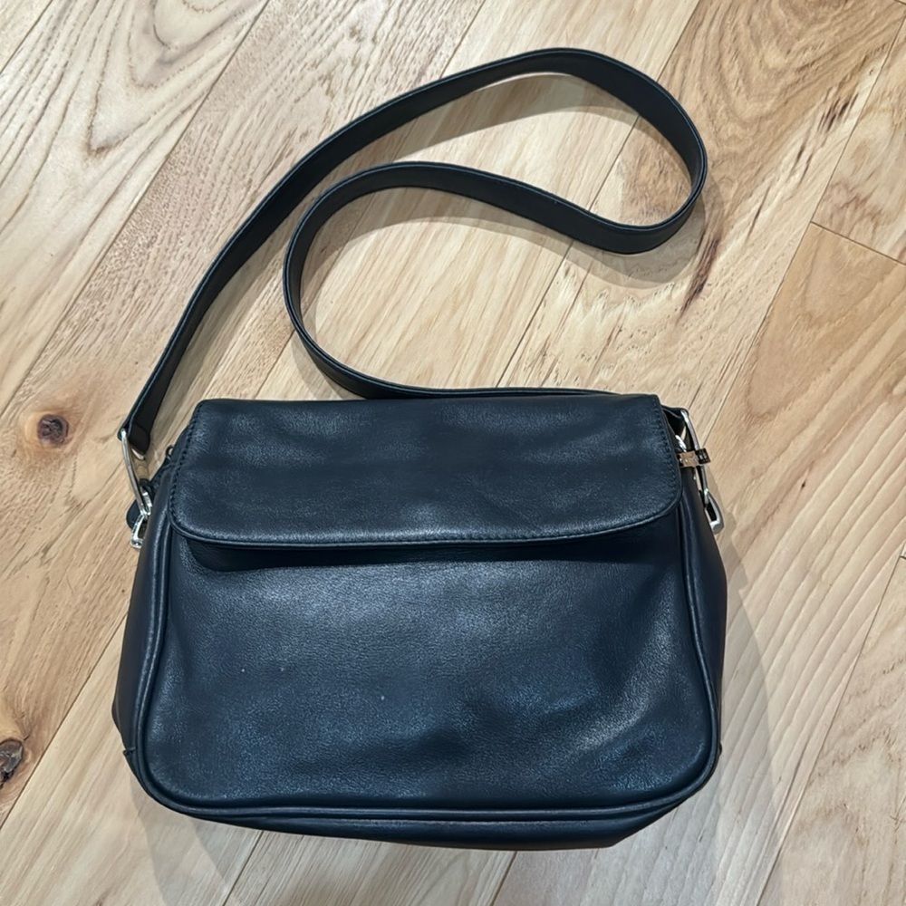 Kim Rogers Blue Genuine Leather Crossbody Purse